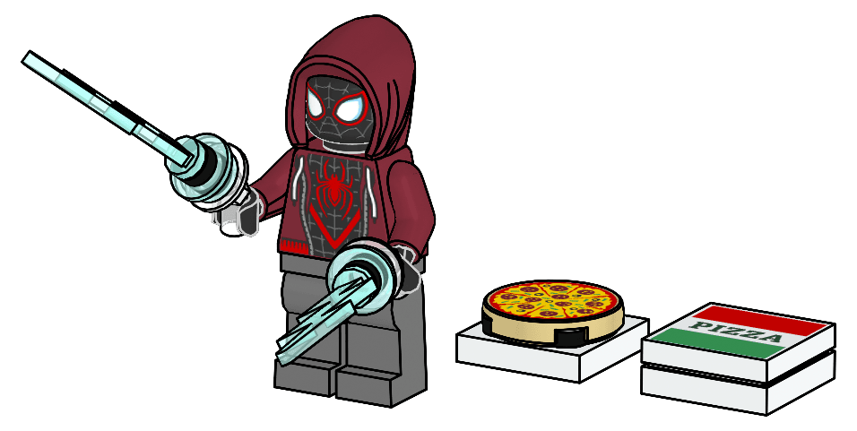 LEGO sættet Miles Morales with Pizza