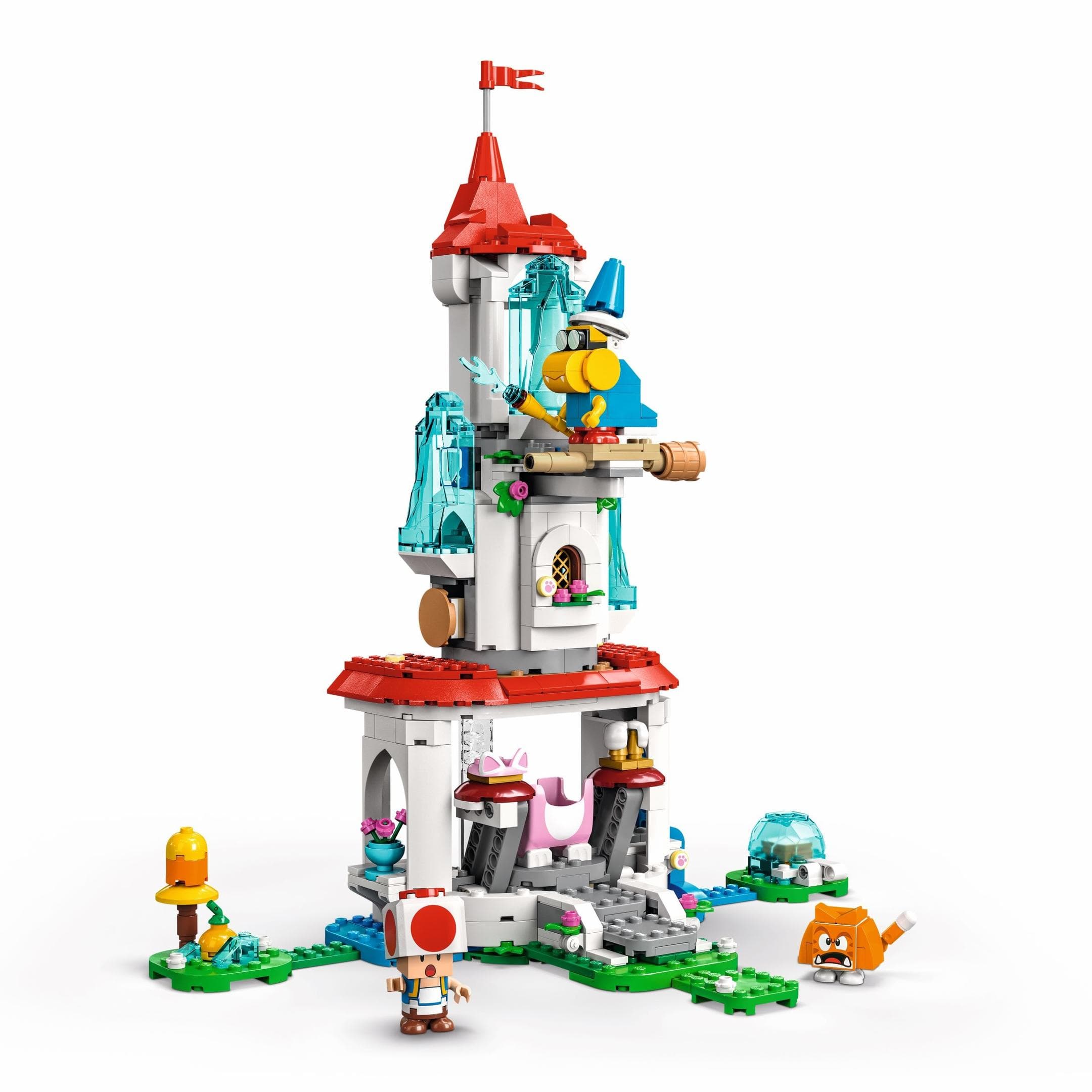 LEGO sættet Cat Peach Suit and Frozen Tower Expansion Set