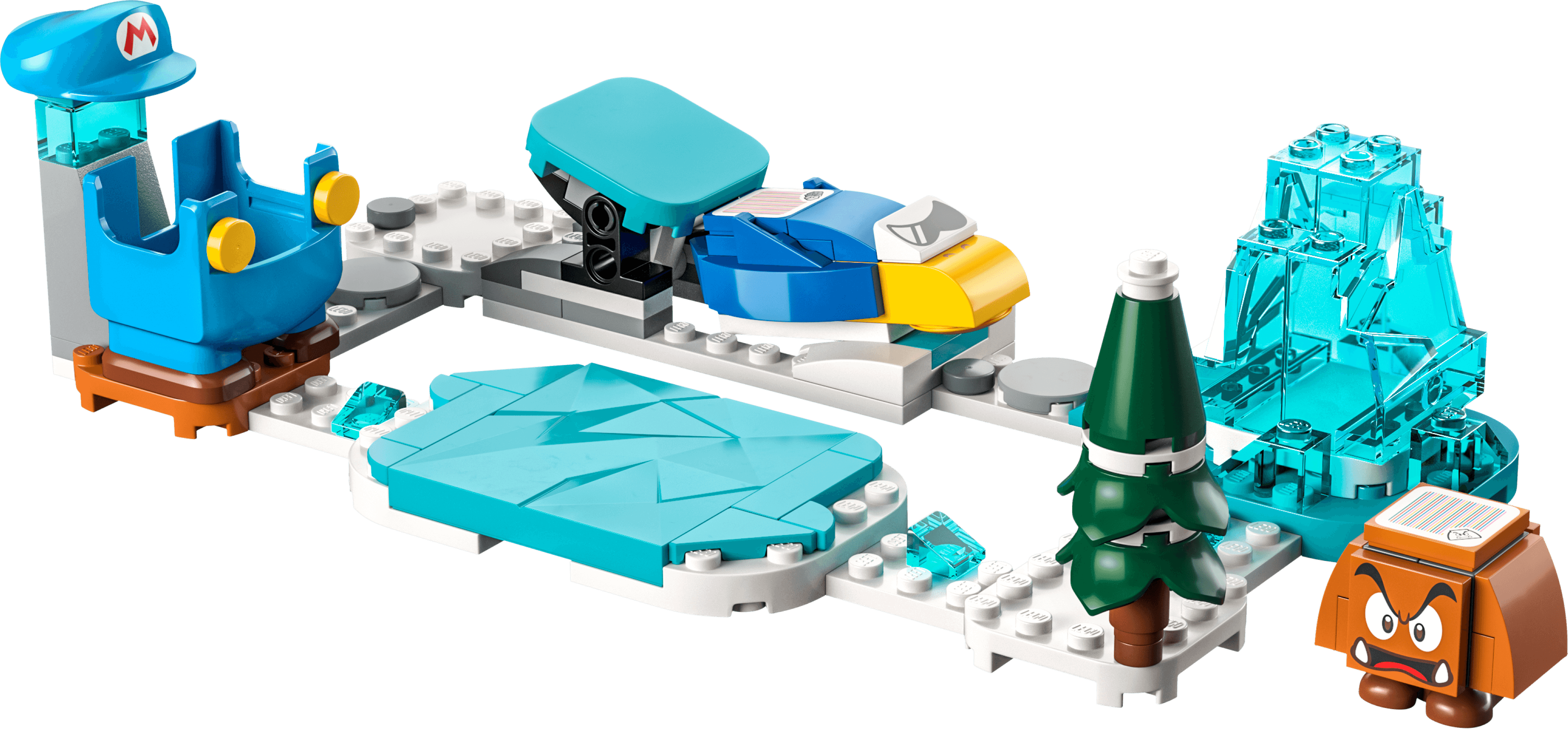 LEGO sættet Ice Mario Suit and Frozen World Expansion Set