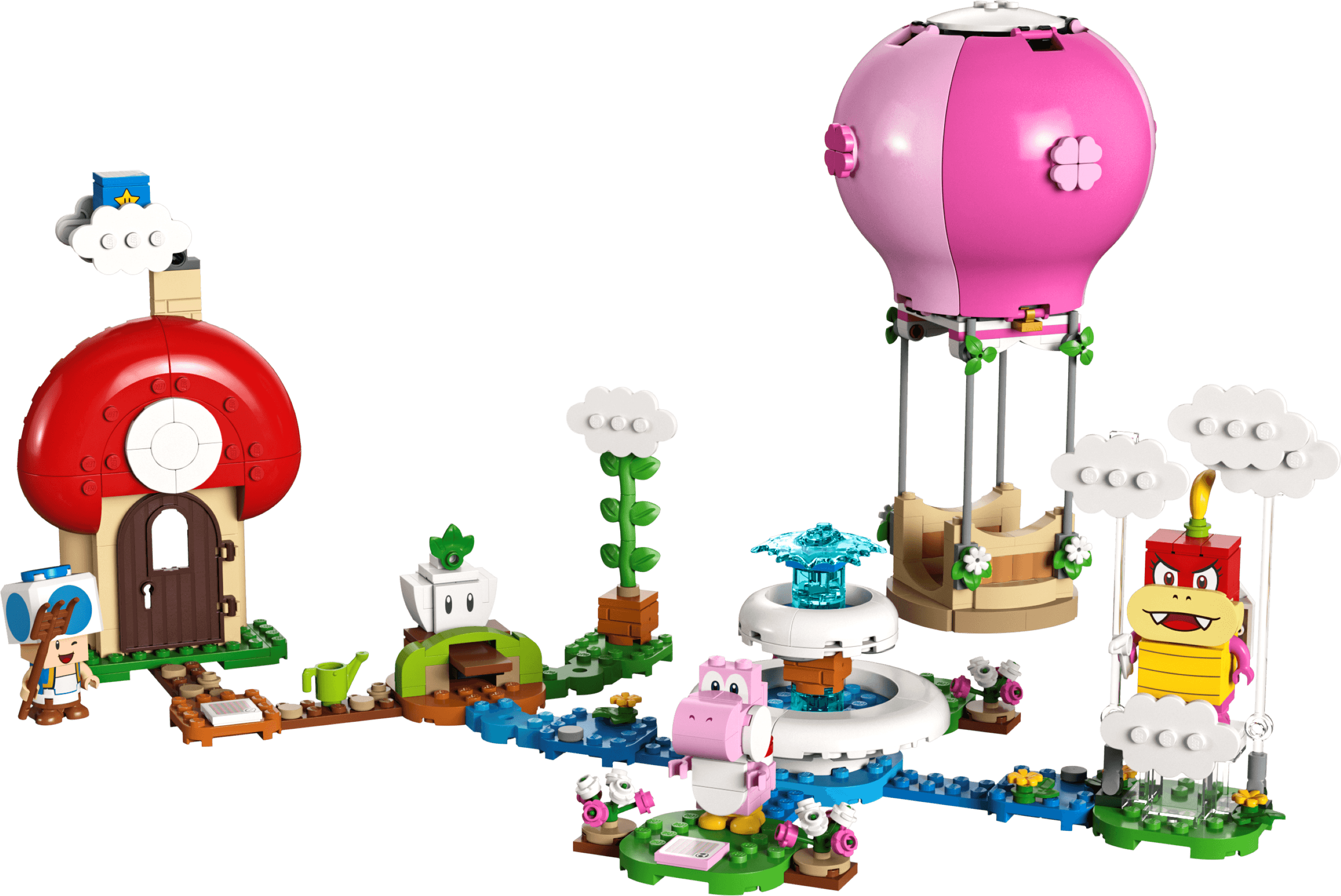 LEGO sættet Peach's Garden Balloon Ride Expansion Set