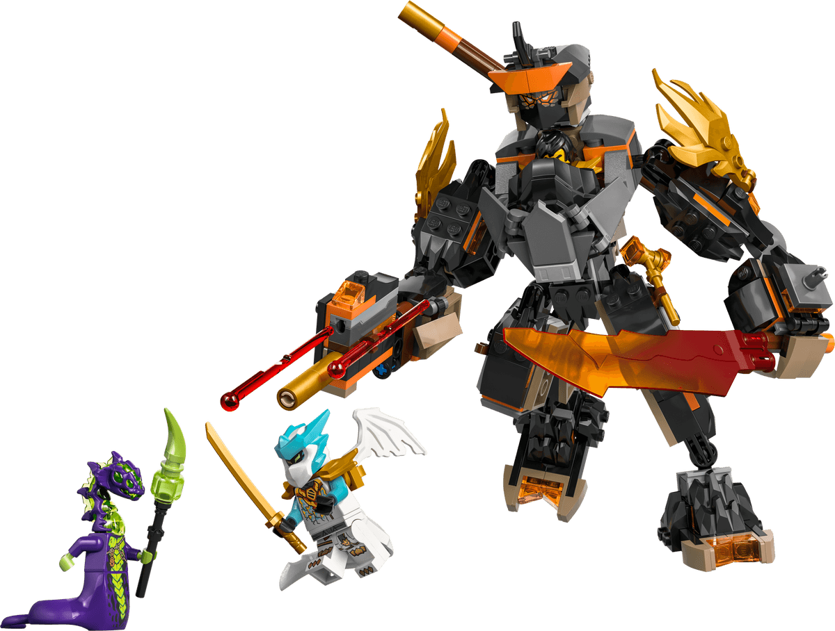LEGO sættet Cole's Mission Mech & Dragon Zane