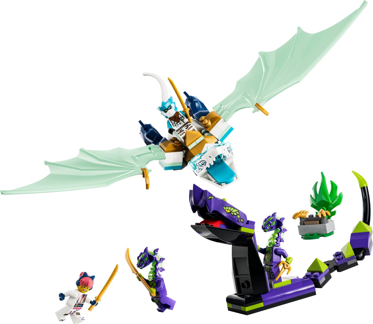 LEGO sættet Zane's Ice Dragon Battle
