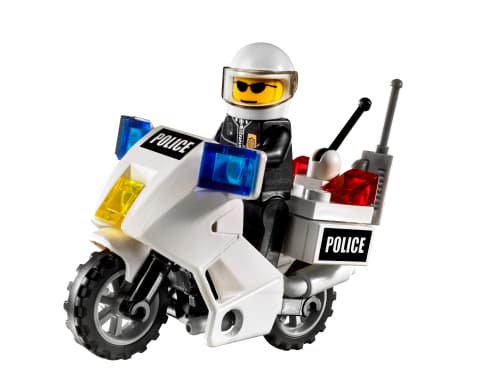 LEGO sættet Police Motorcycle (Black Sticker Version)