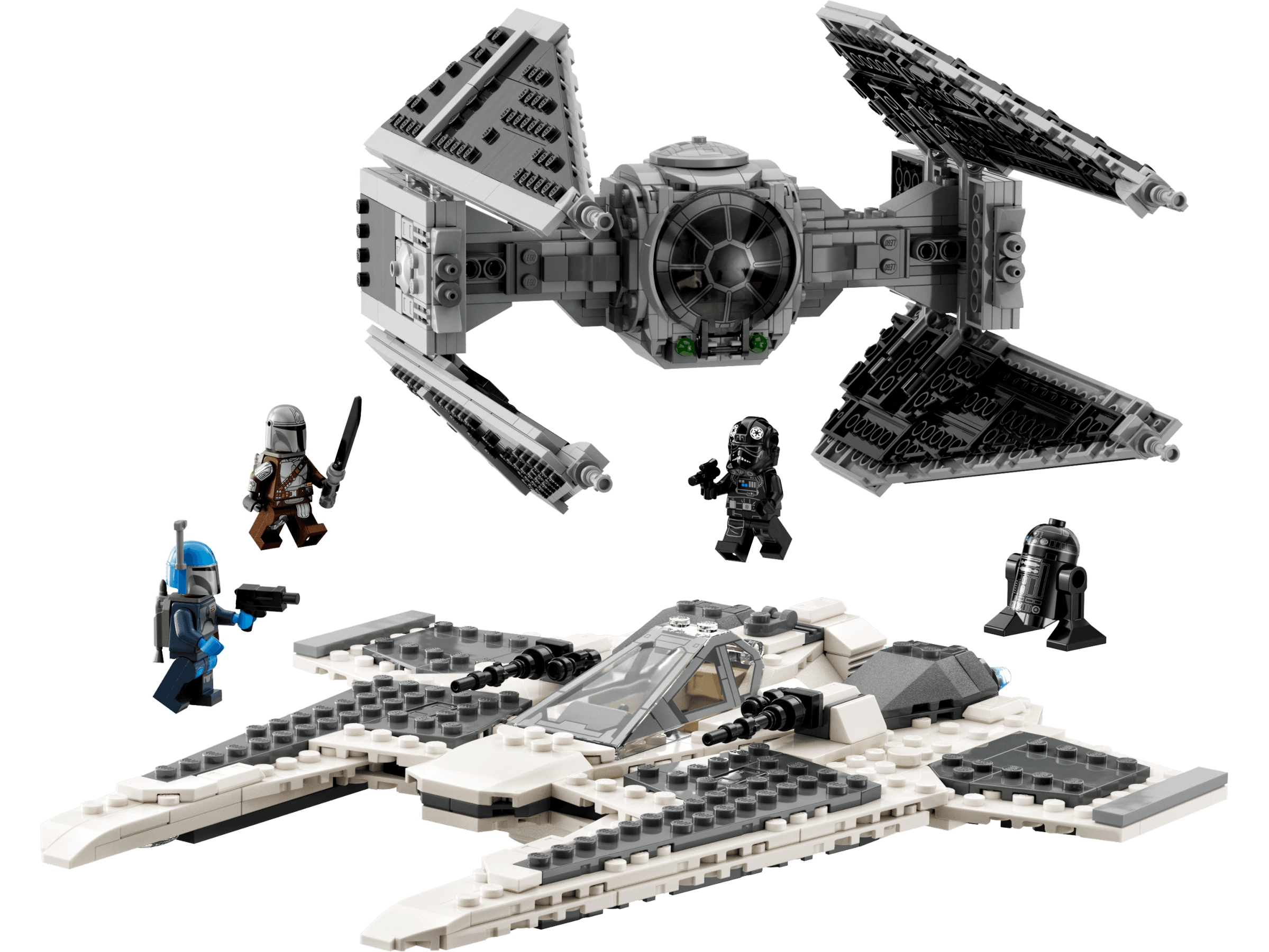 LEGO sættet Mandalorian Fang Fighter vs. TIE Interceptor