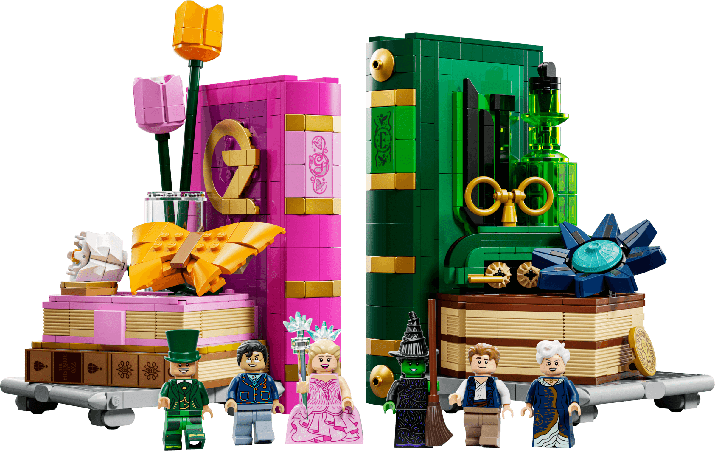 LEGO sættet Glinda & Elphaba Bookends