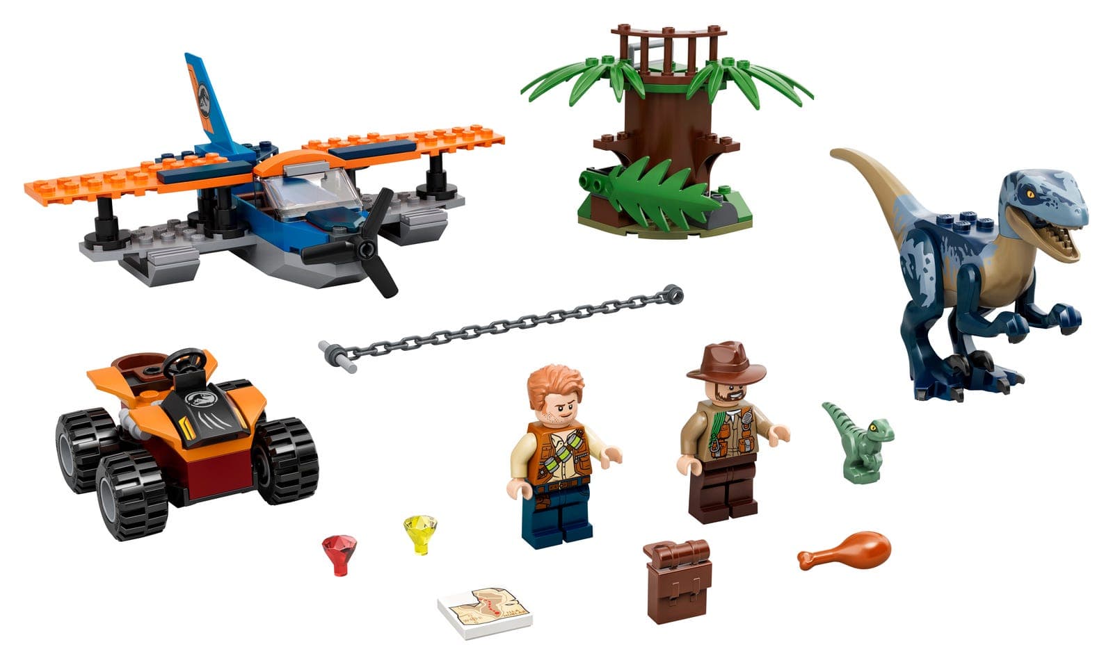 LEGO sættet Velociraptor: Biplane Rescue Mission
