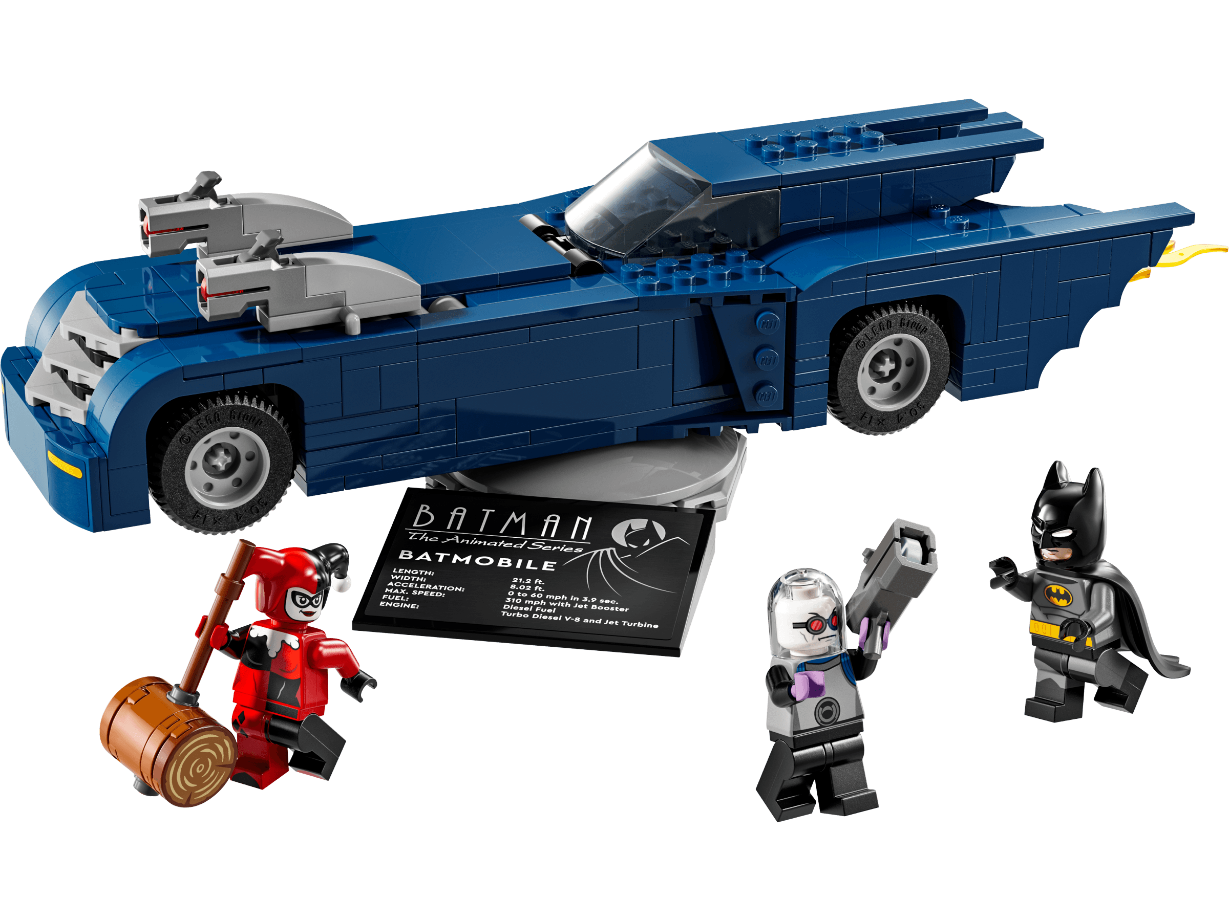 LEGO sættet Batman with the Batmobile vs Harley Quinn and Mr. Freeze