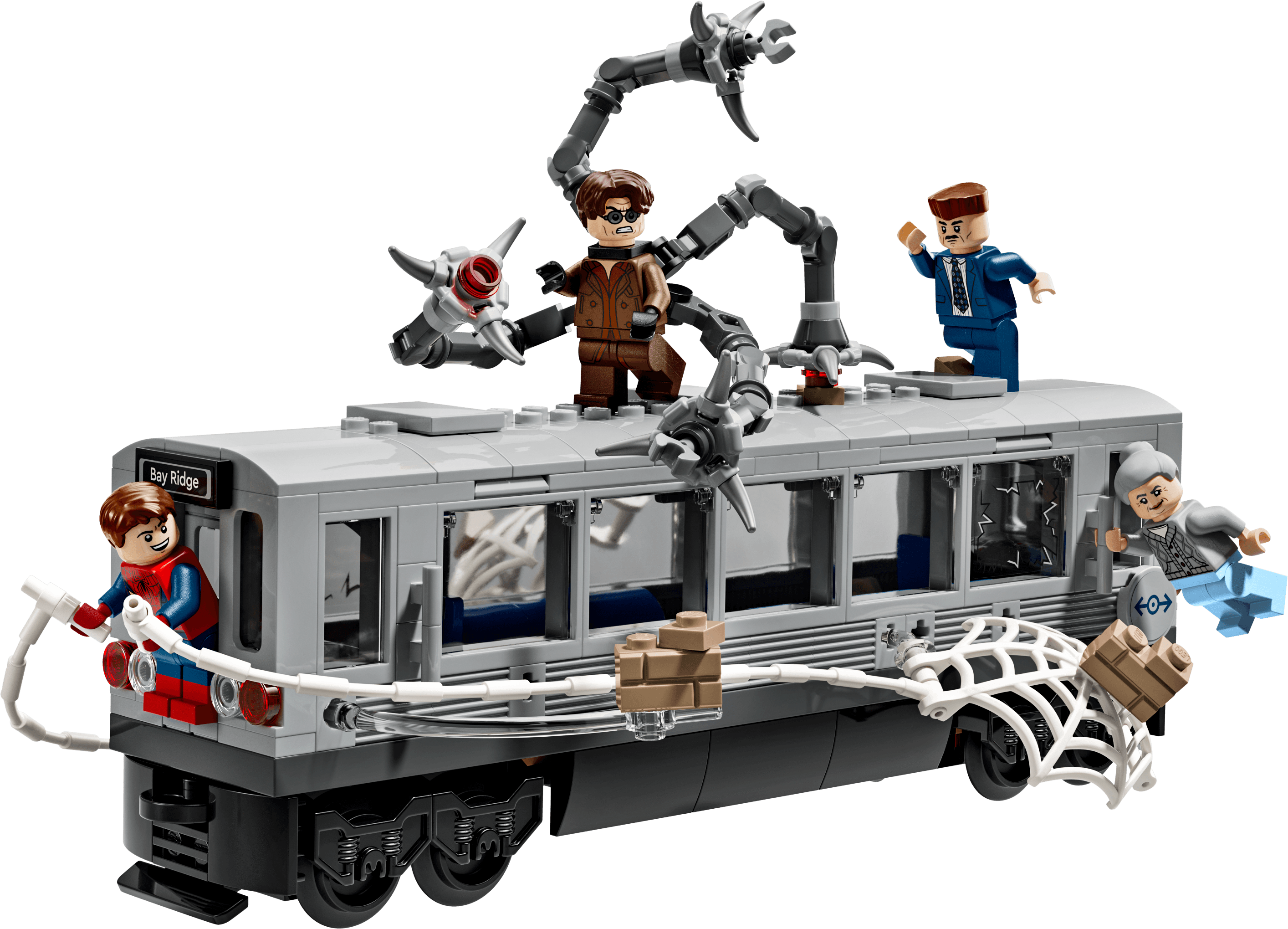 LEGO sættet Spider-Man vs. Doc Ock Subway Train Scene