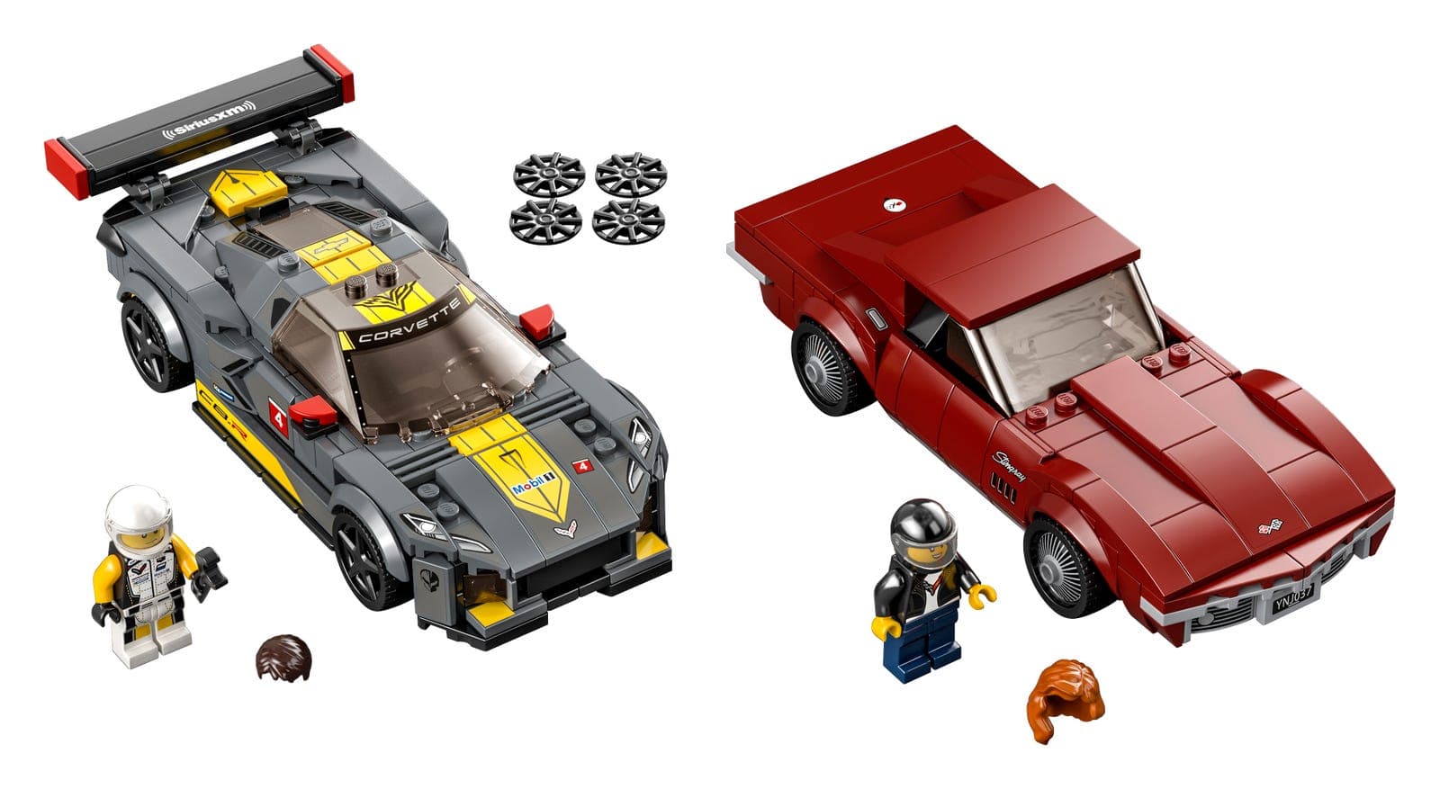 LEGO sættet Chevrolet Corvette C8.R Race Car and 1969 Chevrolet Corvette