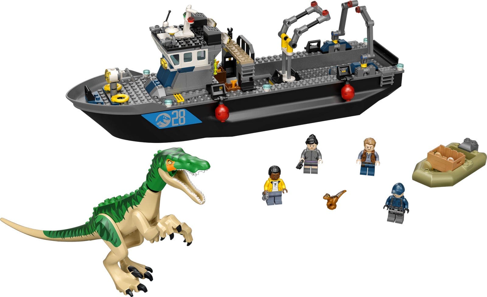 LEGO sættet Baryonyx Dinosaur Boat Escape