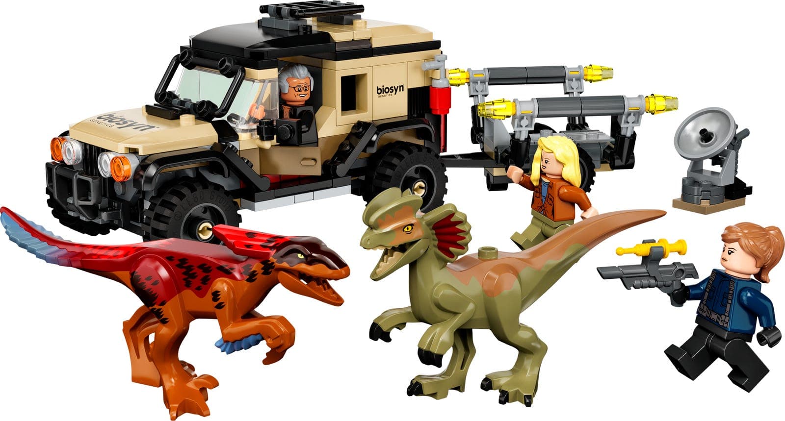 LEGO sættet Pyroraptor & Dilophosaurus Transport