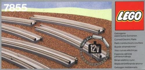 LEGO sættet 8 Curved Electric Rails Gray 12v