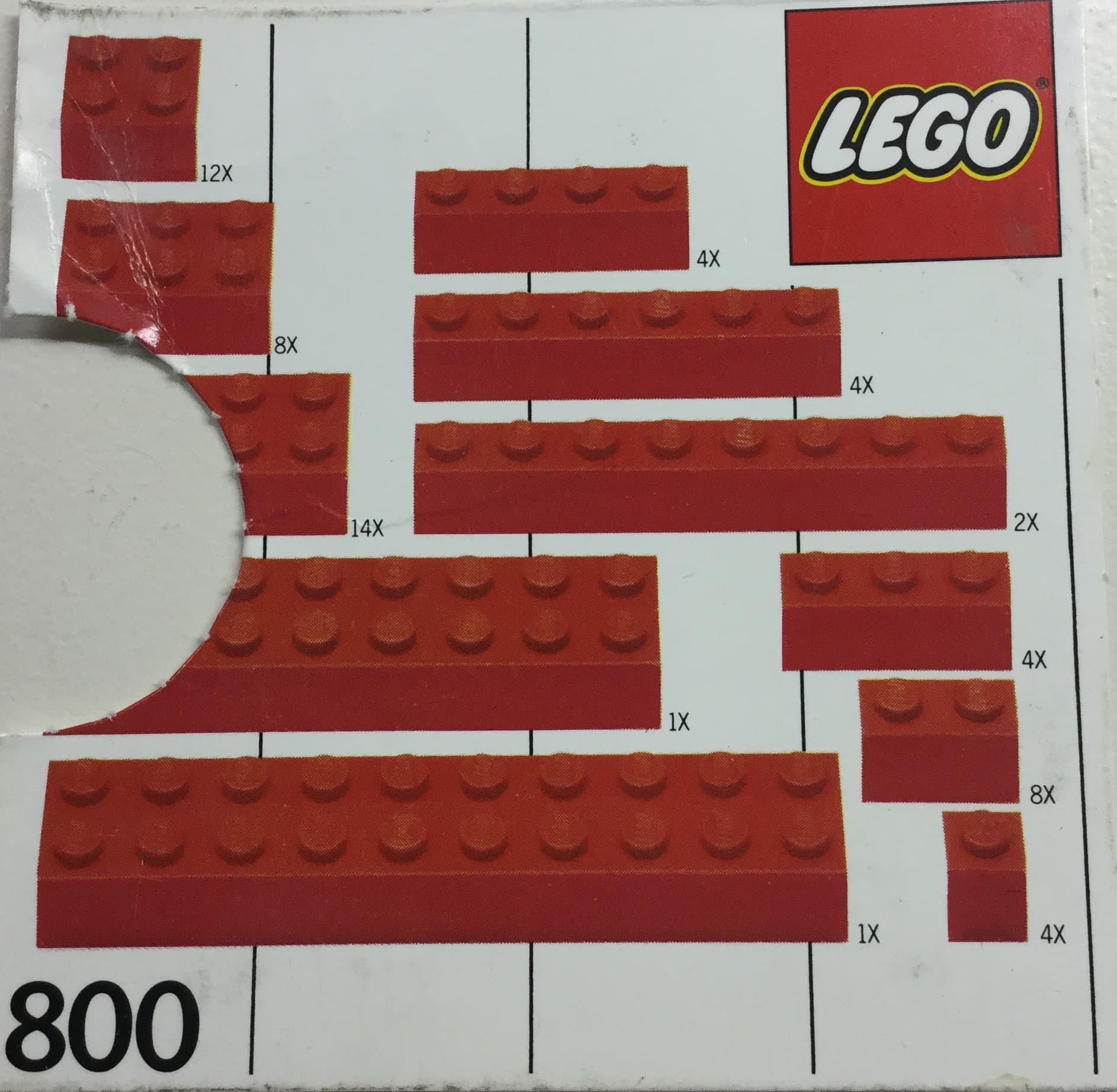 LEGO sættet Extra Bricks Red