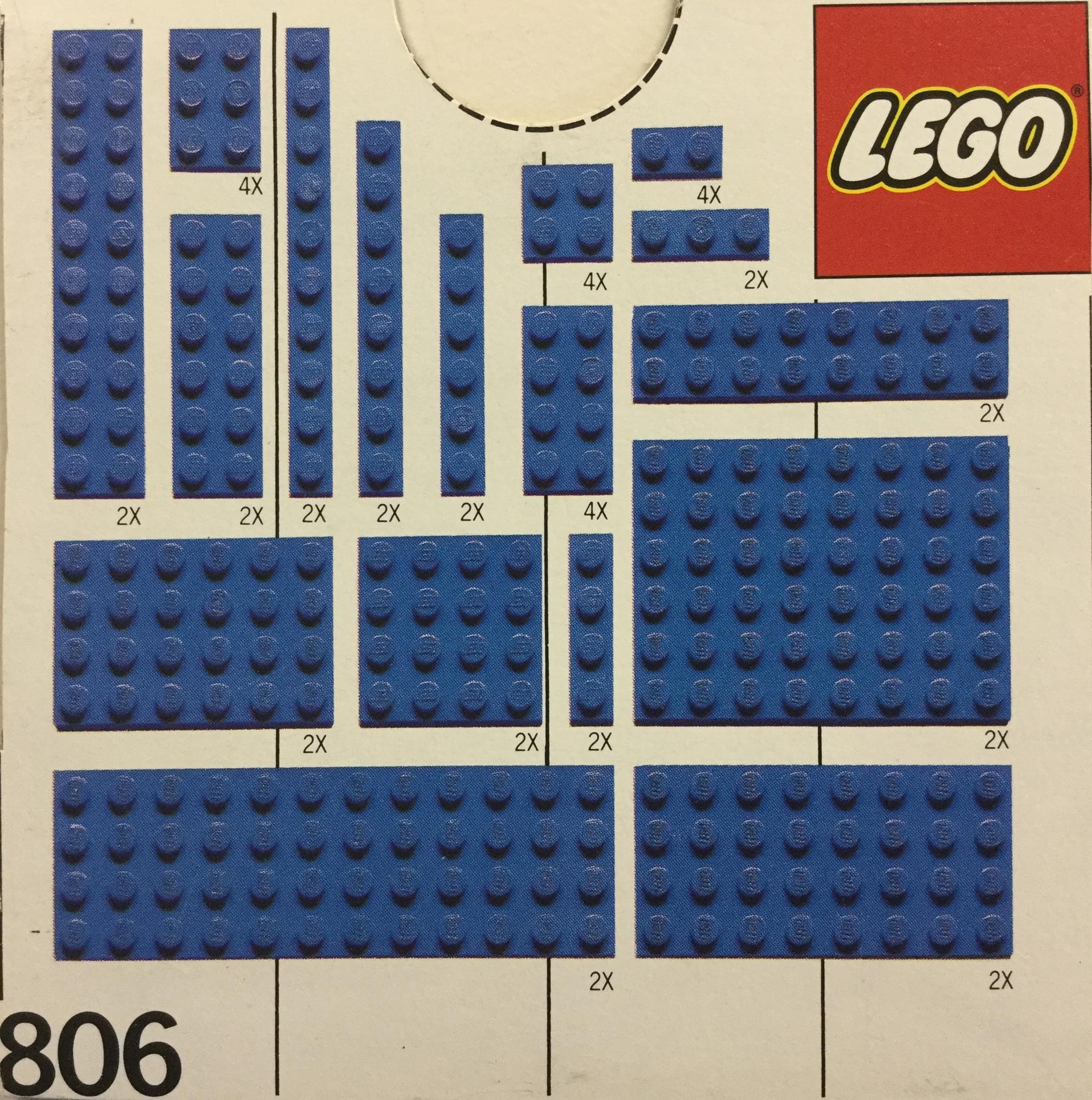 LEGO sættet Extra Plates Blue