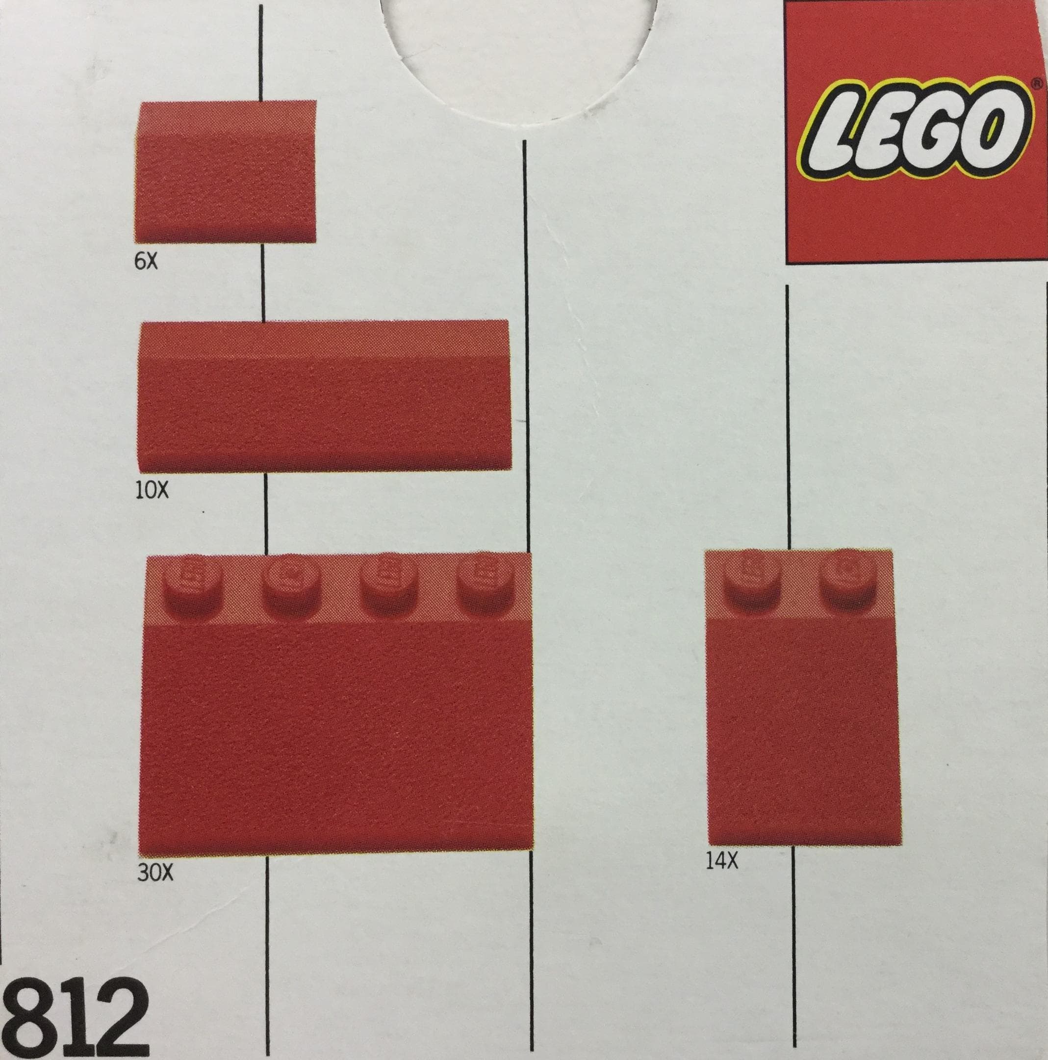 LEGO sættet Red Roof Bricks, Shallow Pitch