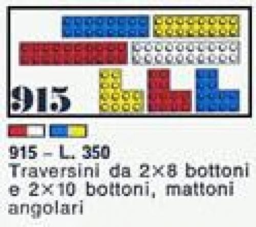 LEGO sættet 6 bricks with 16 and 20 studs and 3 Angle Bricks White/Red
