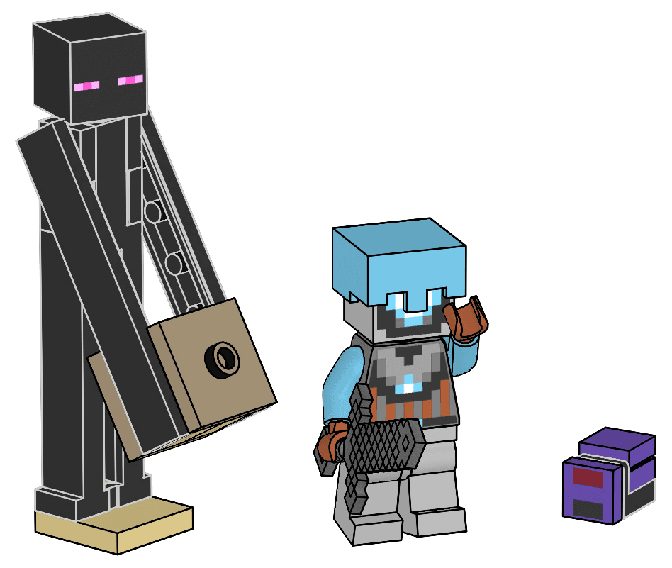 LEGO sættet Space Sentinel, Enderman and Endermite