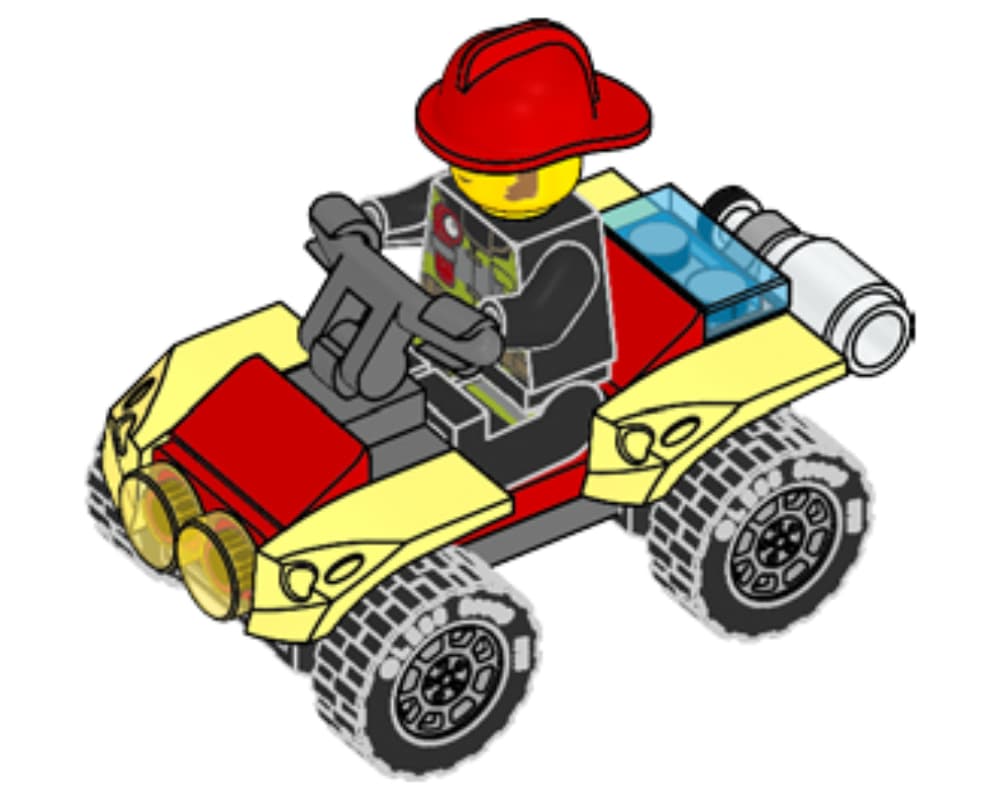 LEGO sættet Clemmons With Fire Quad