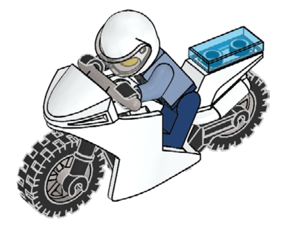 LEGO sættet Policeman & Motorcycle