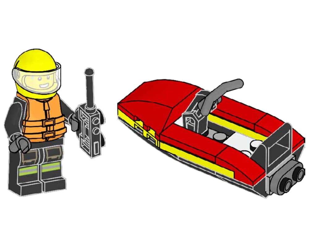LEGO sættet Firefighter with Water Scooter
