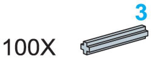 LEGO sættet 3-Stud Axles (Pack of 100)