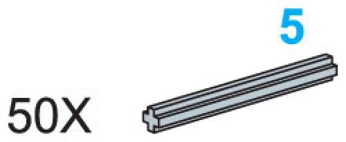 LEGO sættet 5-Stud Axles (Pack of 50)