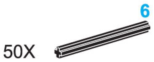 LEGO sættet 6-Stud Axles (Pack of 50)