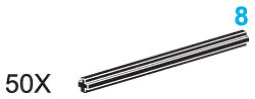 LEGO sættet 8-Stud Axles (Pack of 50)