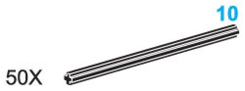 LEGO sættet 10-Stud Axles (Pack of 50)