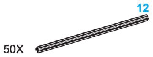 LEGO sættet 12-Stud Axles (Pack of 50)