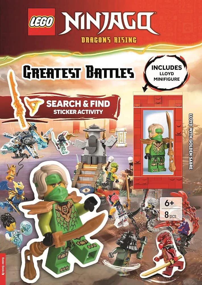 LEGO sættet Ninjago: Dragons Rising: Greatest Battles: Search and Find Sticker Activity
