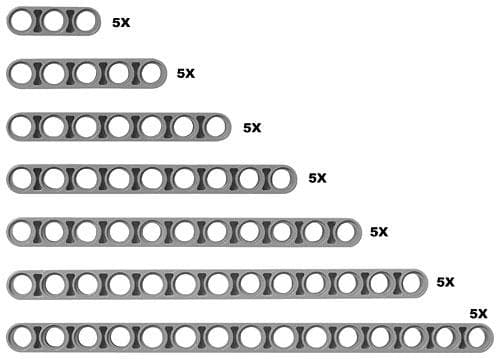 LEGO sættet Studless Technic Beams