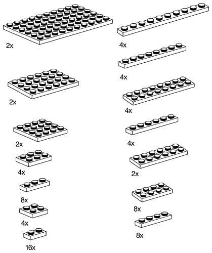 LEGO sættet Plates Blue