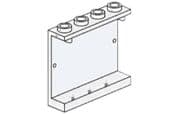 LEGO sættet 1 x 4 x 3 Train Window Clear