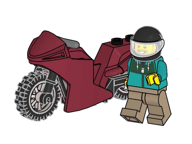 LEGO sættet Stunt Rider with Motorcycle