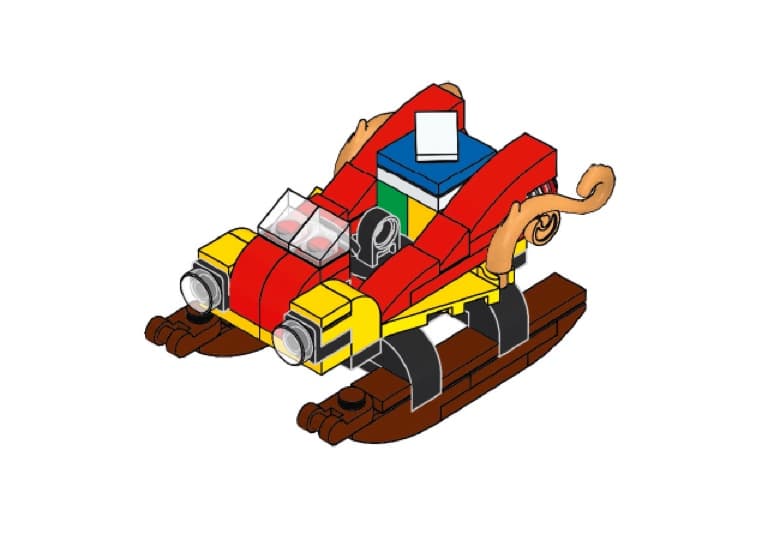 LEGO sættet Rocket Sleigh Ornament